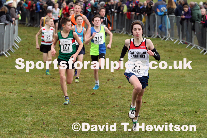 Boys under-13s Northern Cross Country Champs., Camp Hill Estate, Kirklington.  Photo: David T. Hewitson/Sports for All Pics